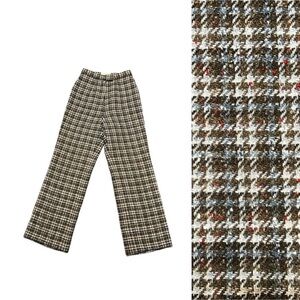 Vintage 60s Pendleton Wool High Rise Wide Leg Pants